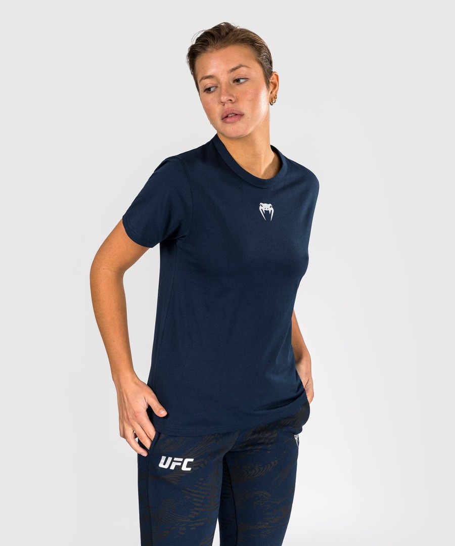 ufc fusion by venum fight week women short sleeve cotton t-shirt - solid oceanic blue