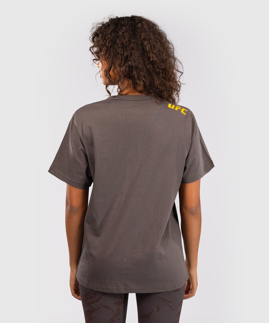 ufc fusion by venum fight week women short sleeve cotton t-shirt - solid earthen brown