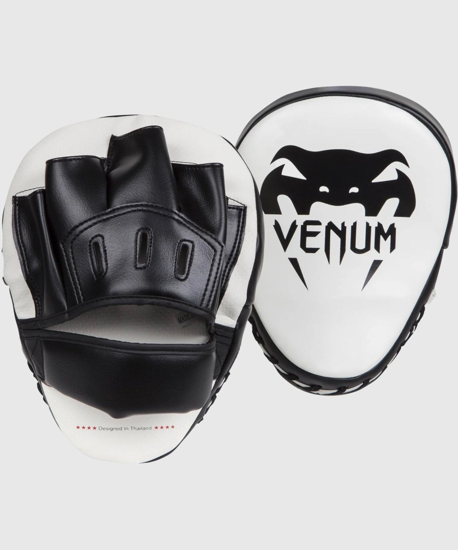 venum light focus mitts - whiteblack pair