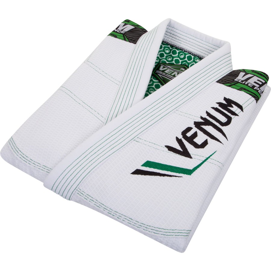venum elite bjj gi - whitegreen