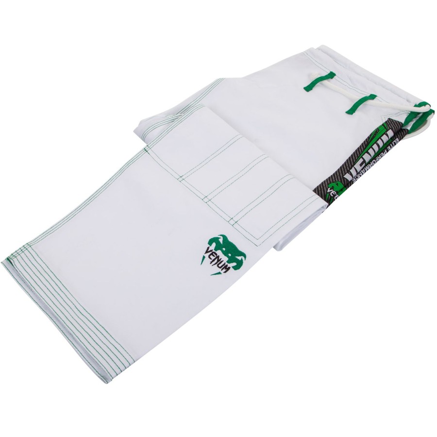venum elite bjj gi - whitegreen