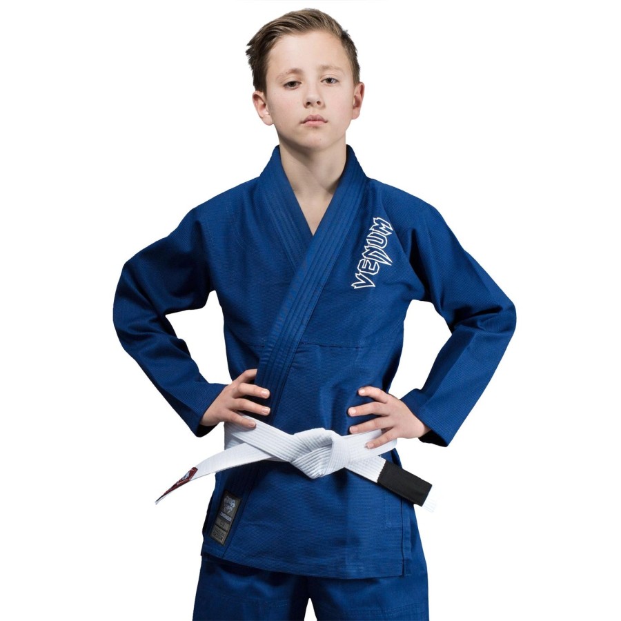 venum contender kids bjj gi free white belt included -blue