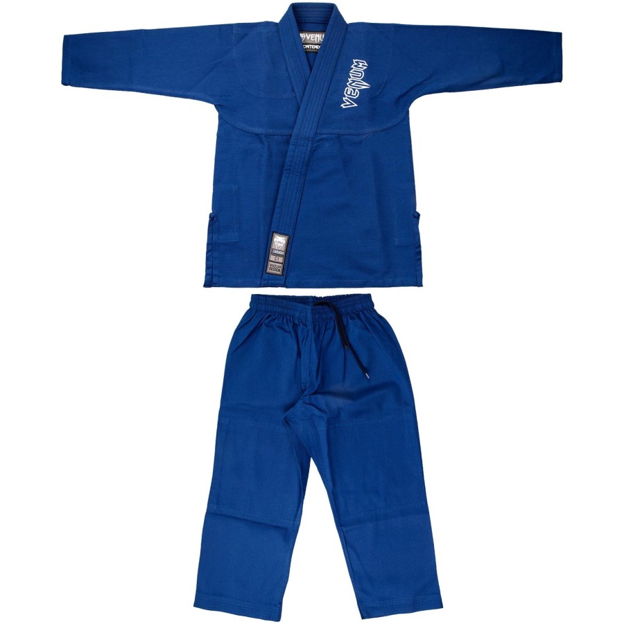 venum contender kids bjj gi free white belt included -blue