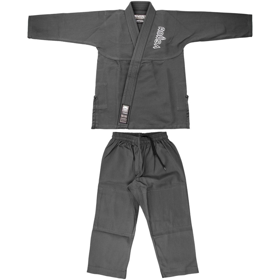venum contender kids bjj gi free white belt included - grey