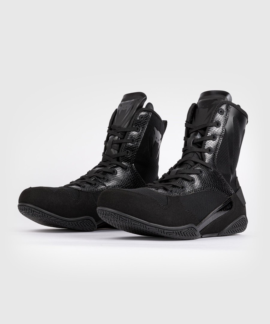 venum elite boxing shoes - black