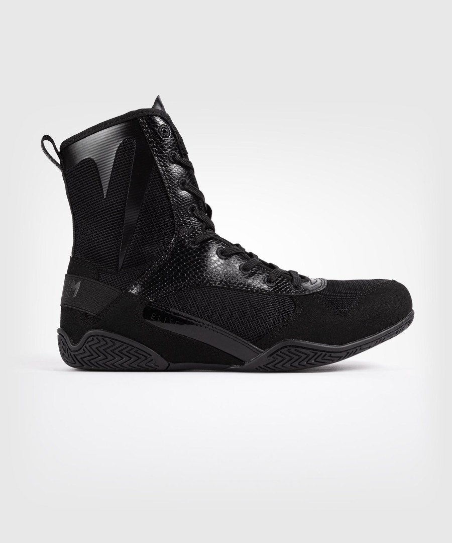 venum elite boxing shoes - black