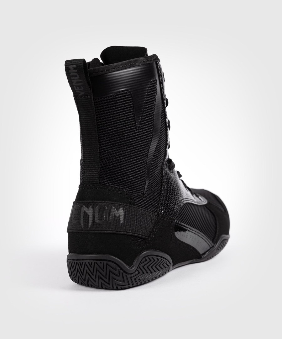venum elite boxing shoes - black