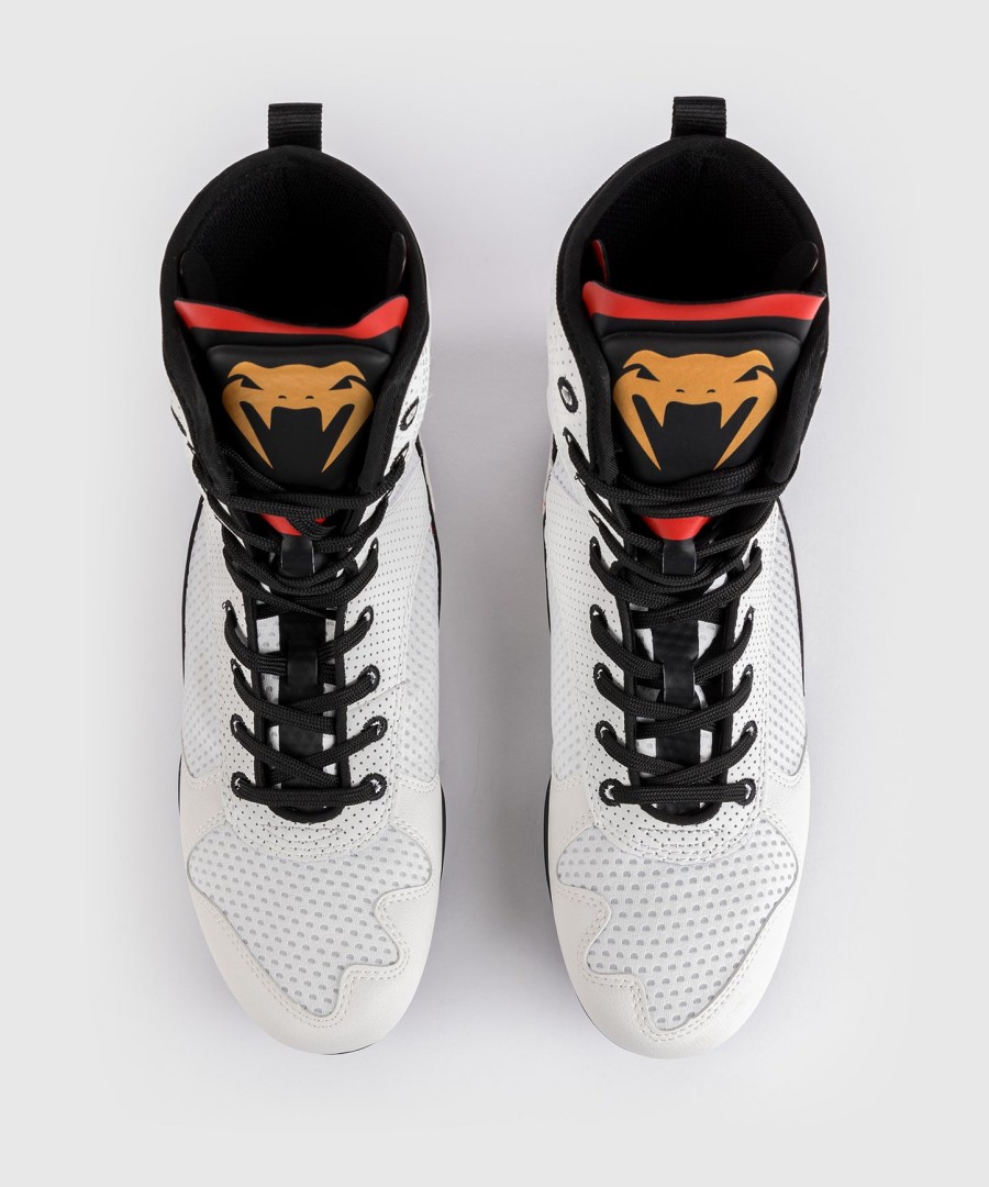 venum elite boxing shoes - ice gold