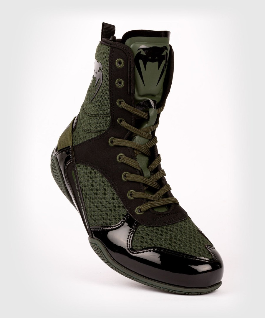venum elite boxing shoes – khaki