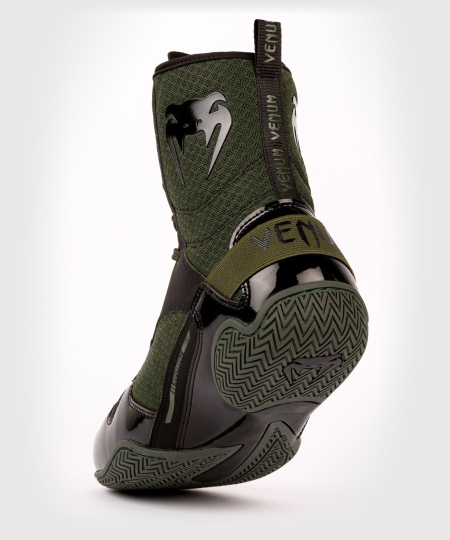 venum elite boxing shoes – khaki