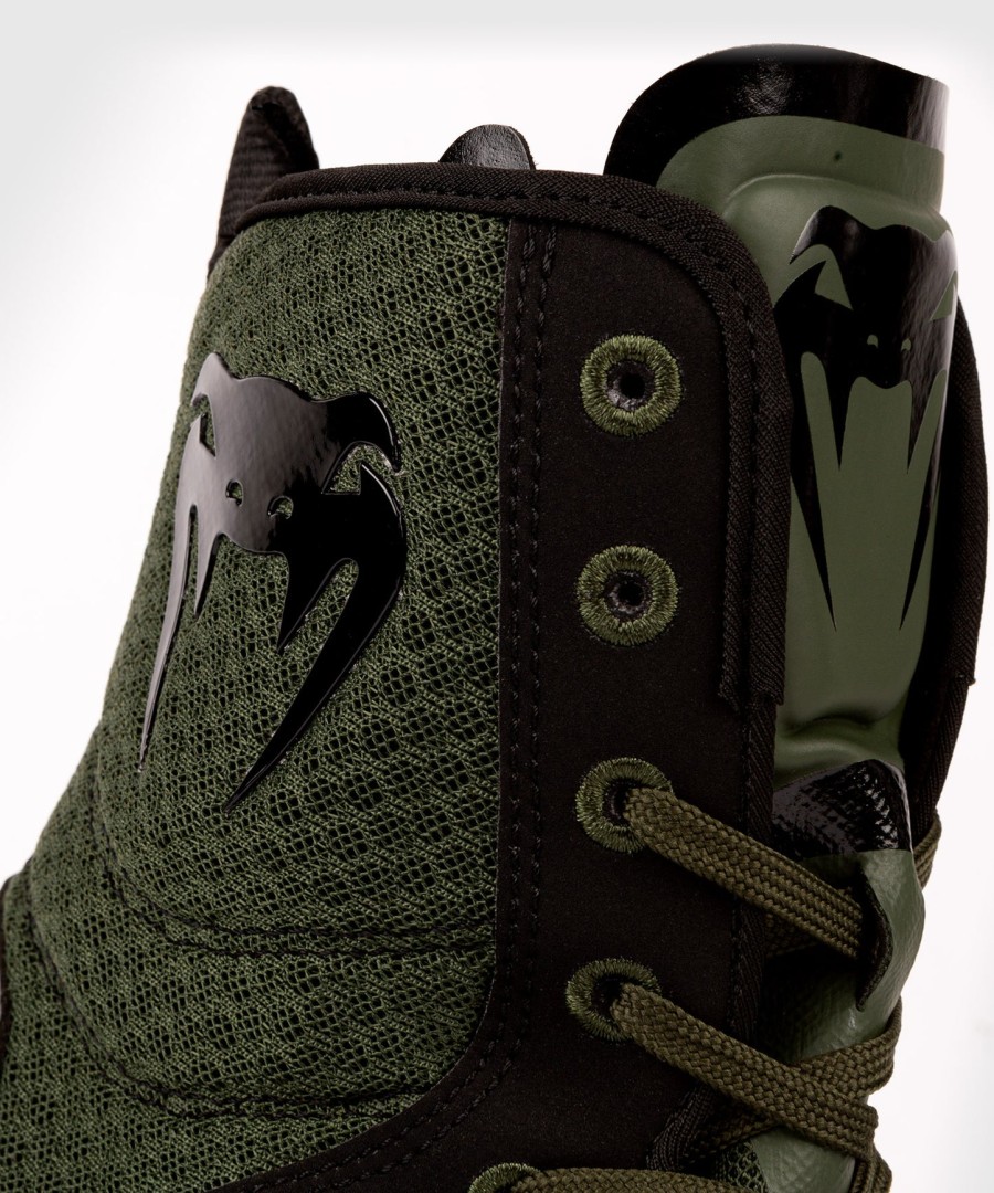 venum elite boxing shoes – khaki