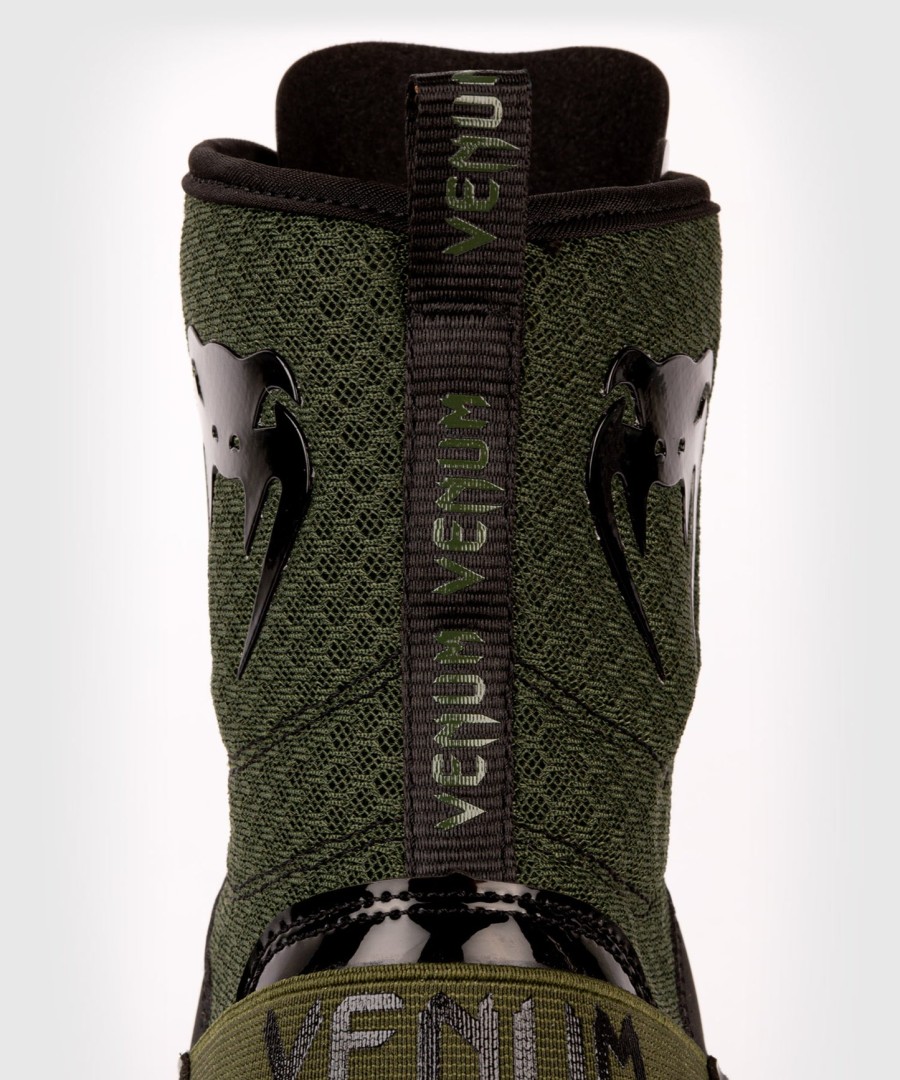 venum elite boxing shoes – khaki
