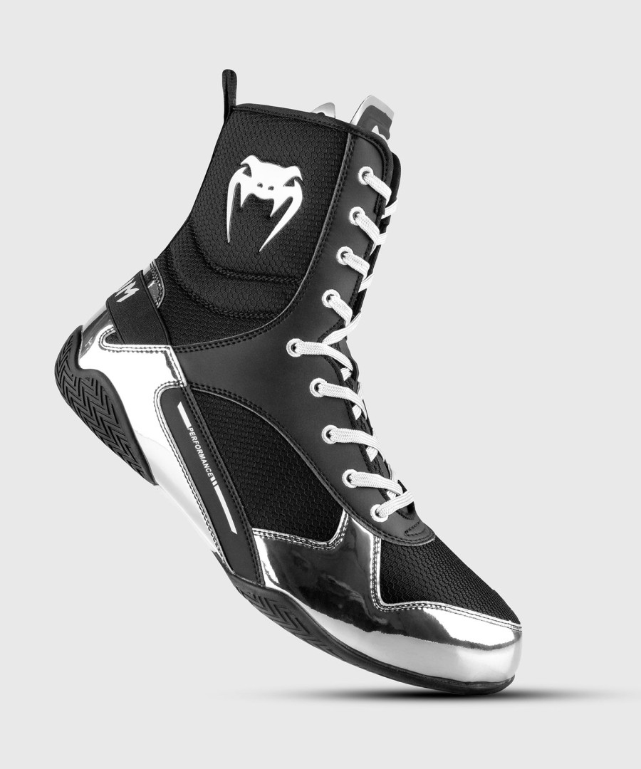 venum elite boxing shoes - blacksilver