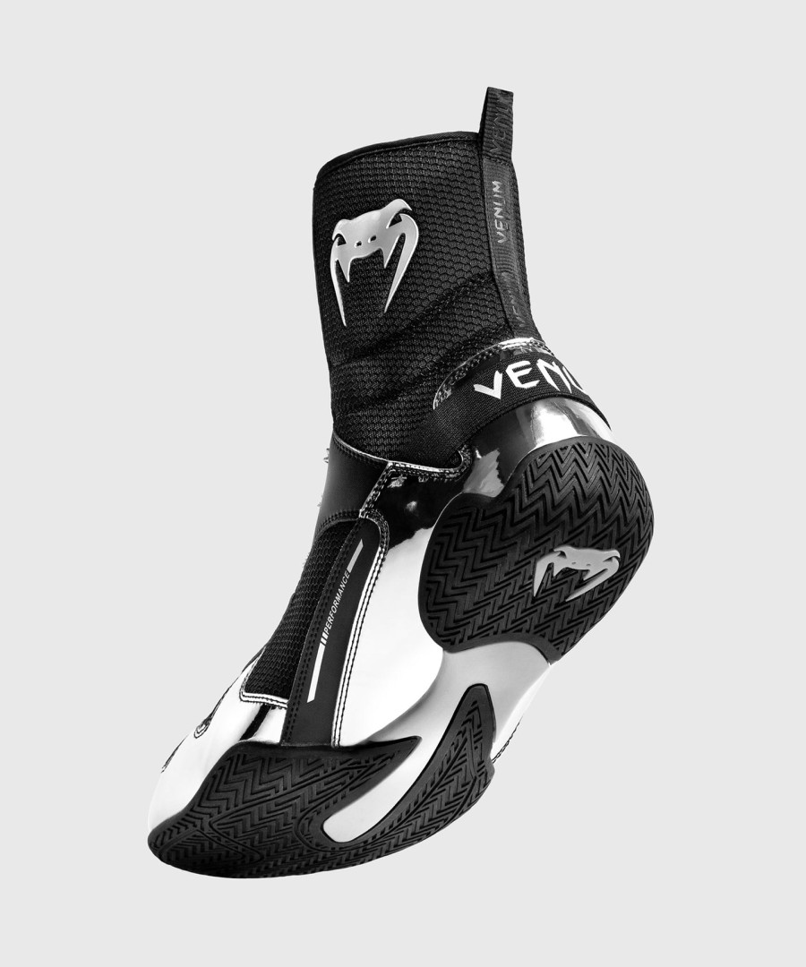 venum elite boxing shoes - blacksilver