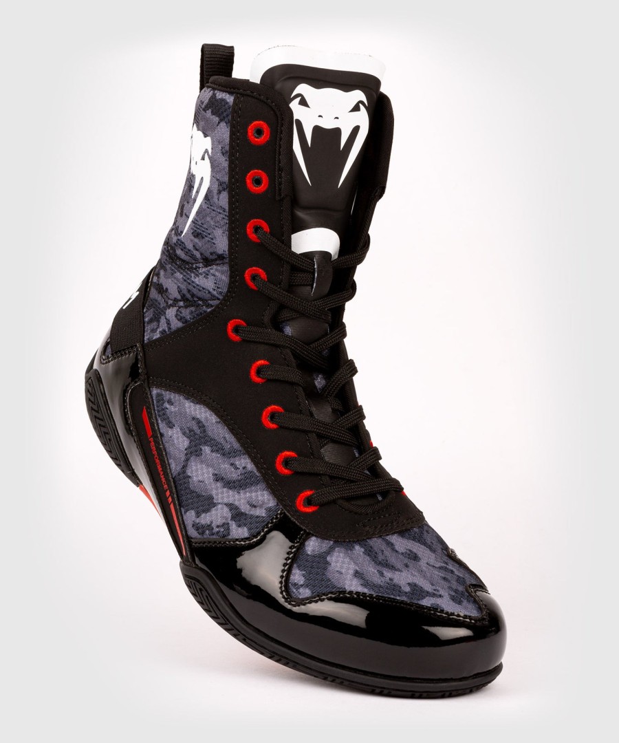 venum elite boxing shoes – dark camo