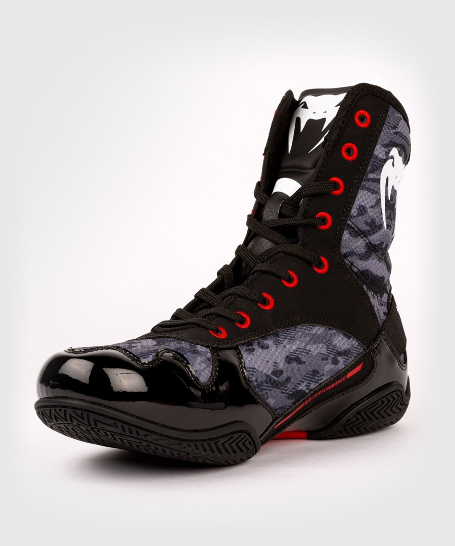 venum elite boxing shoes – dark camo