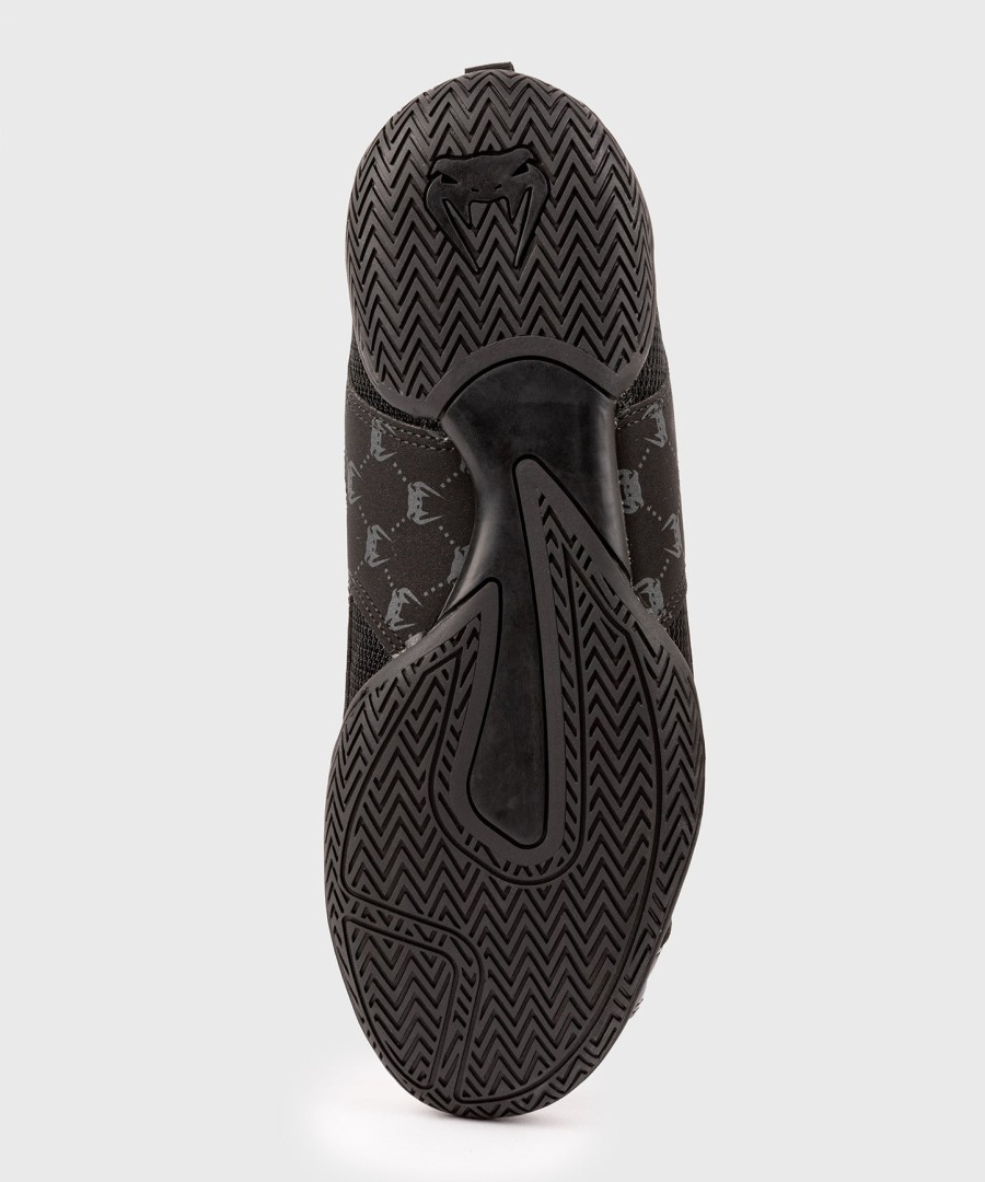 venum elite evo monogram boxing shoes – black