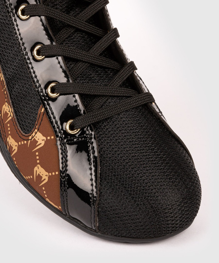 venum elite evo monogram boxing shoes – blackbrown