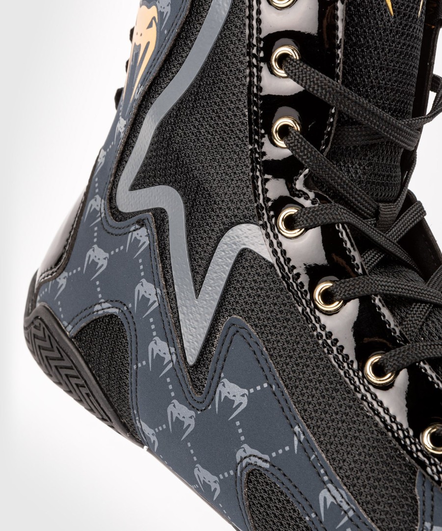venum elite evo monogram boxing shoes – blacknavy blue