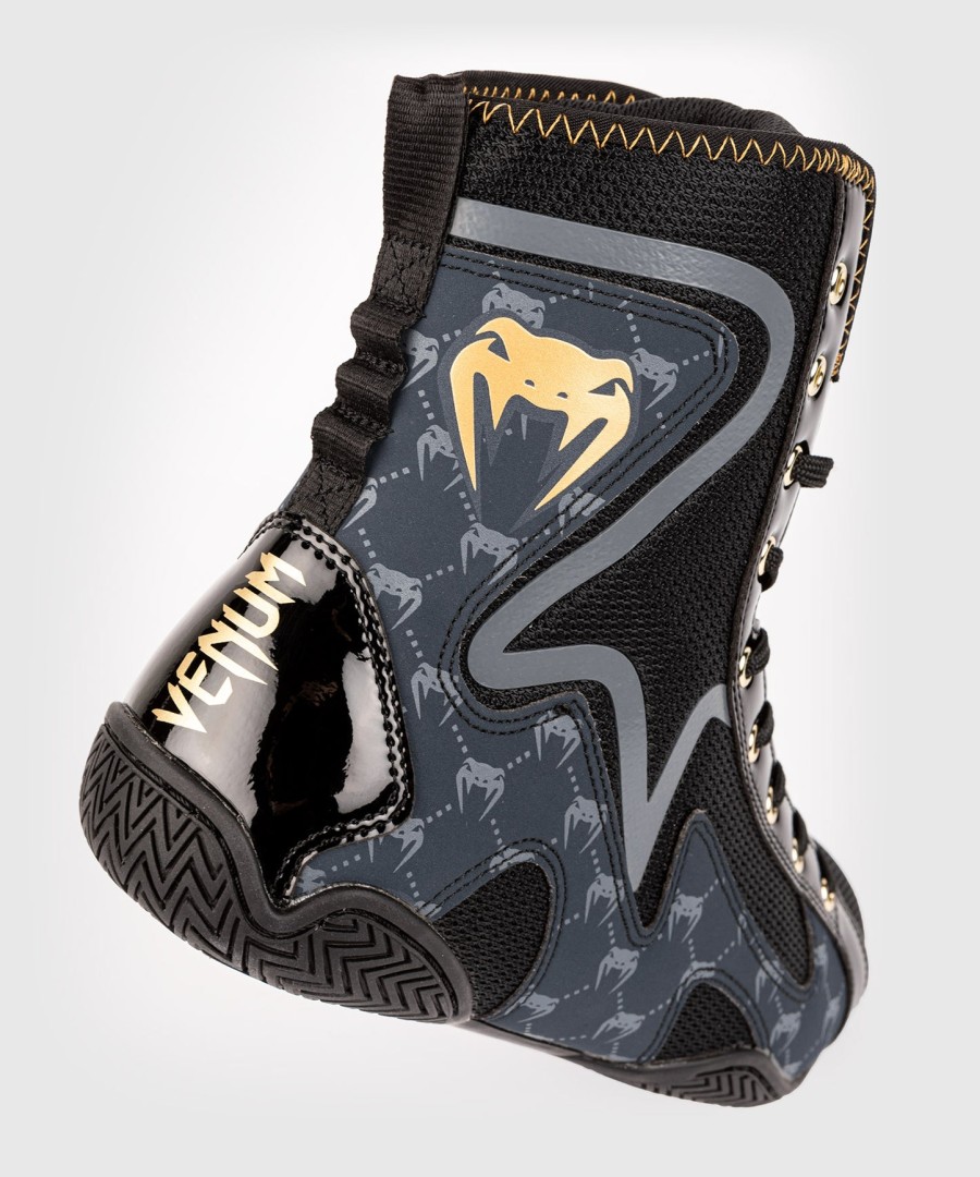 venum elite evo monogram boxing shoes – blacknavy blue
