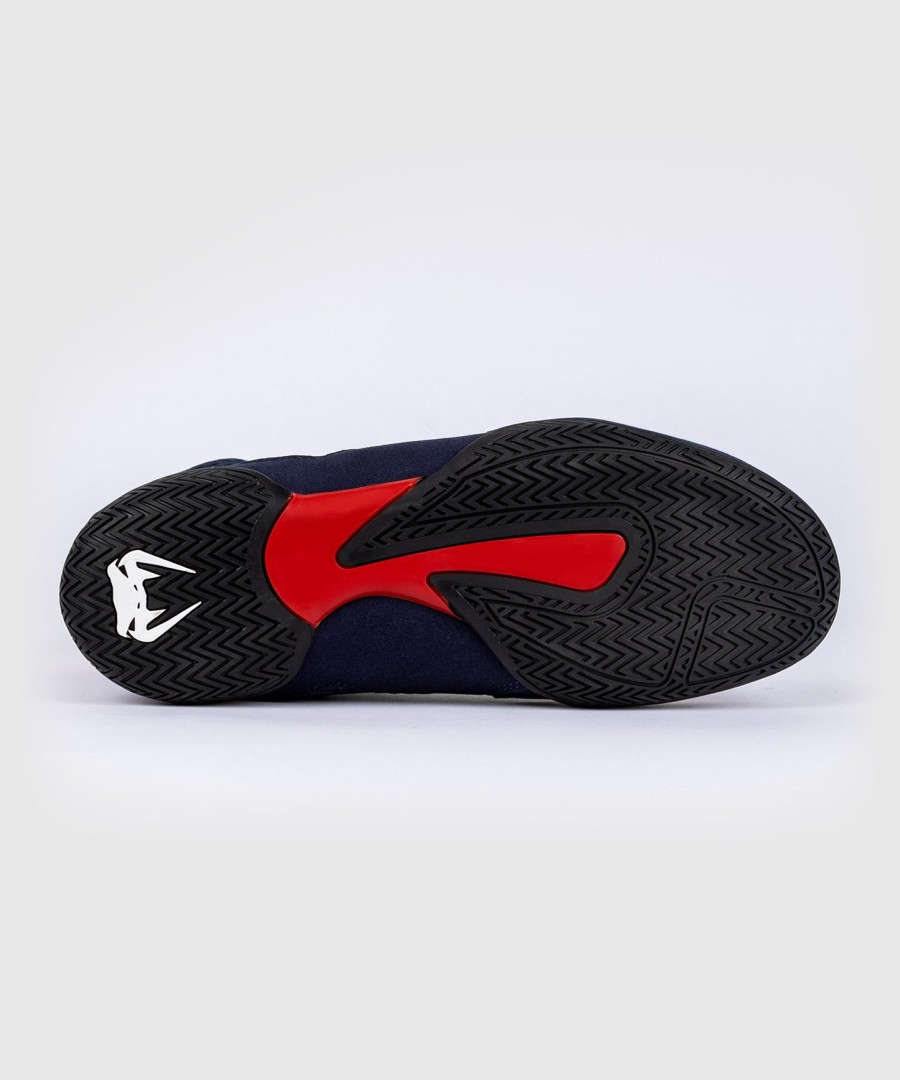 venum contender boxing shoes - navy bluered