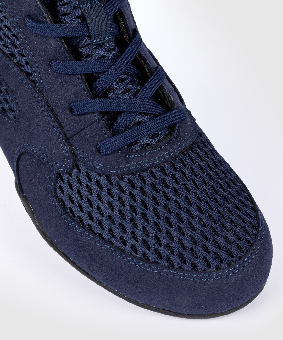 venum contender boxing shoes - navy bluered