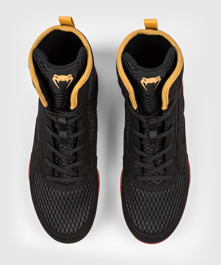venum contender boxing shoes - blackgoldred