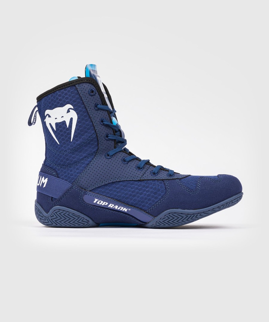 venum x top rank original boxing shoes - navy blue