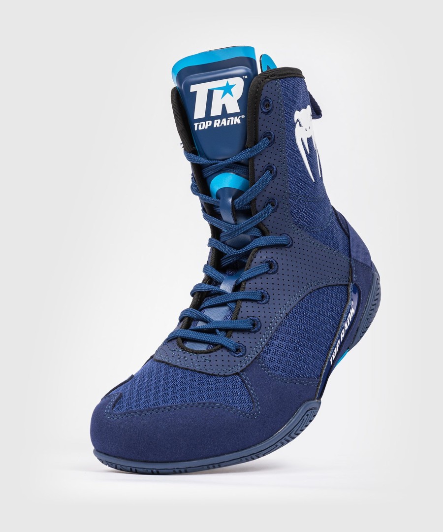 venum x top rank original boxing shoes - navy blue