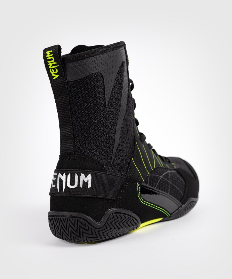 venum training camp 4.0 boxing shoes - blackneon green
