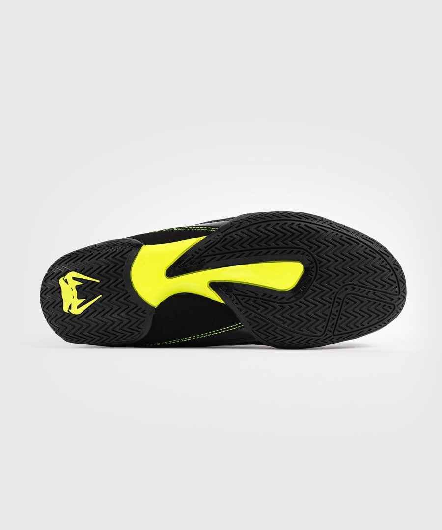 venum training camp 4.0 boxing shoes - blackneon green