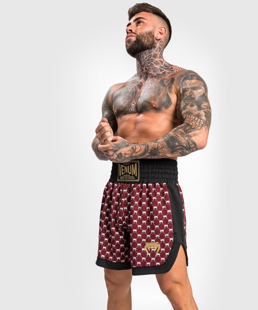venum monogram boxing short - blackburgundy