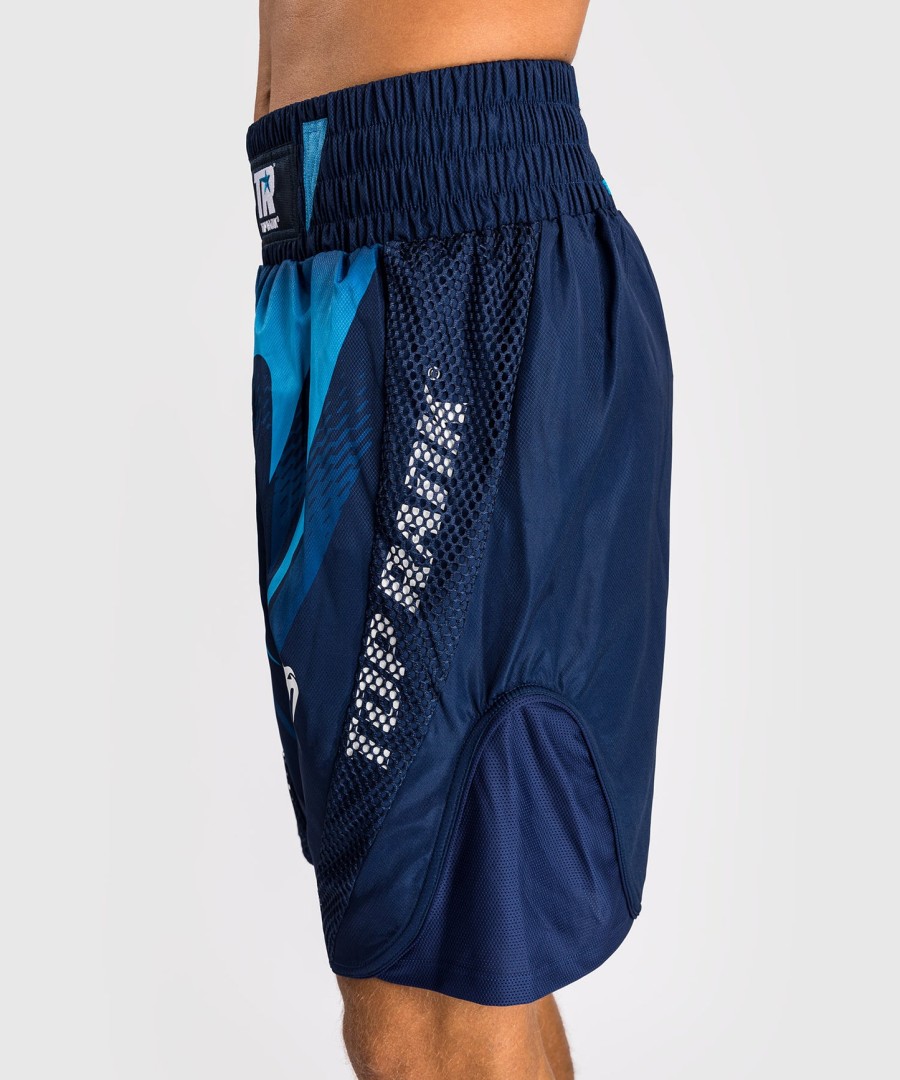 venum x top rank original men boxing shorts - navy blue