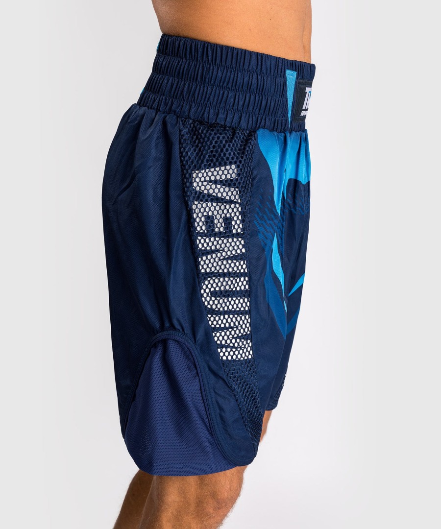 venum x top rank original men boxing shorts - navy blue