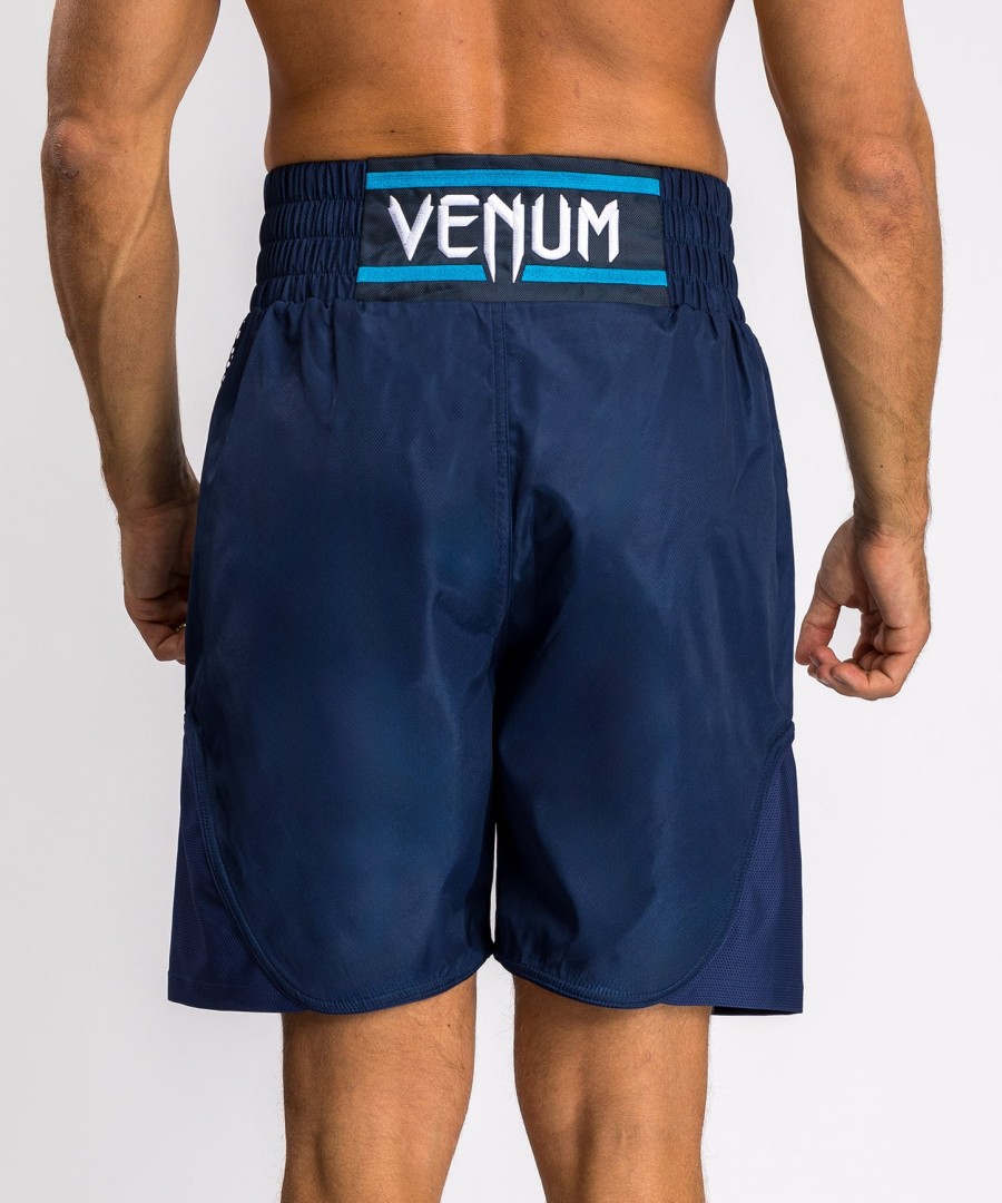 venum x top rank original men boxing shorts - navy blue