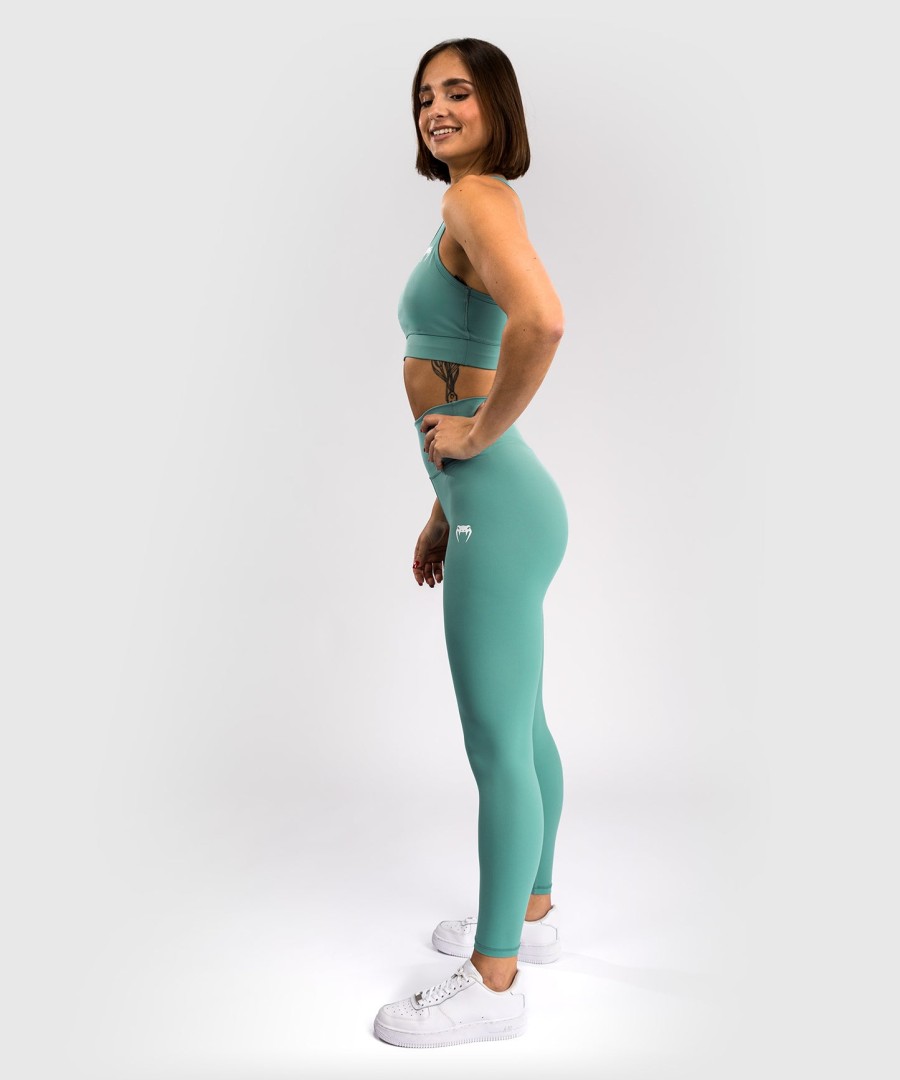 venum essential women medium impact sports bra - aqua green