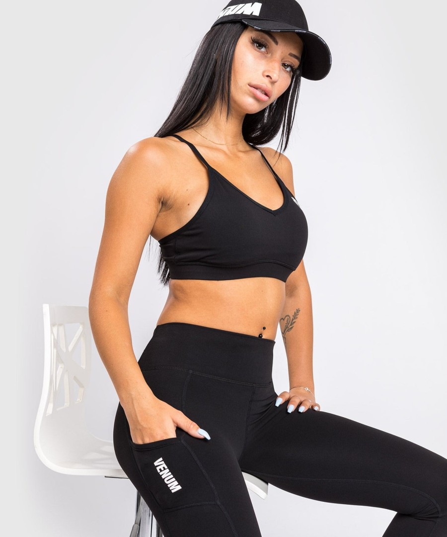 venum essential low impact sports bra - black