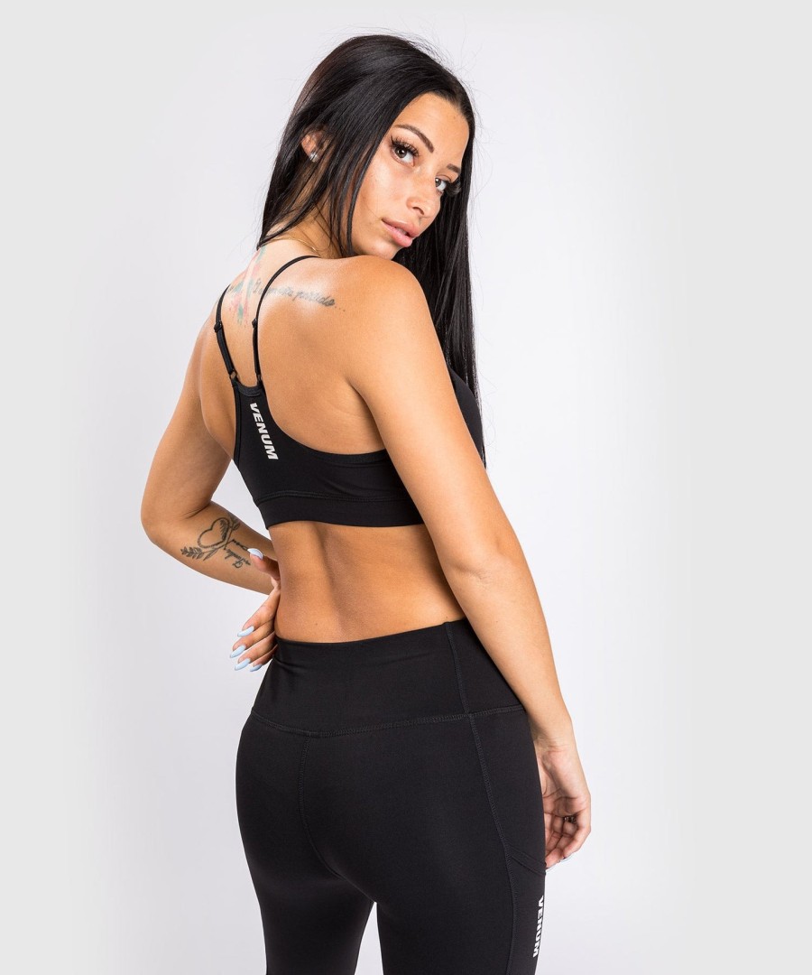 venum essential low impact sports bra - black