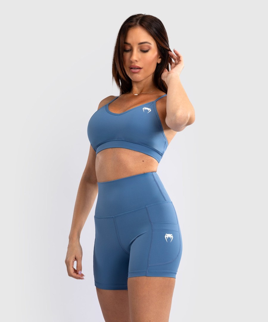 venum essential women low impact sports bra - storm blue