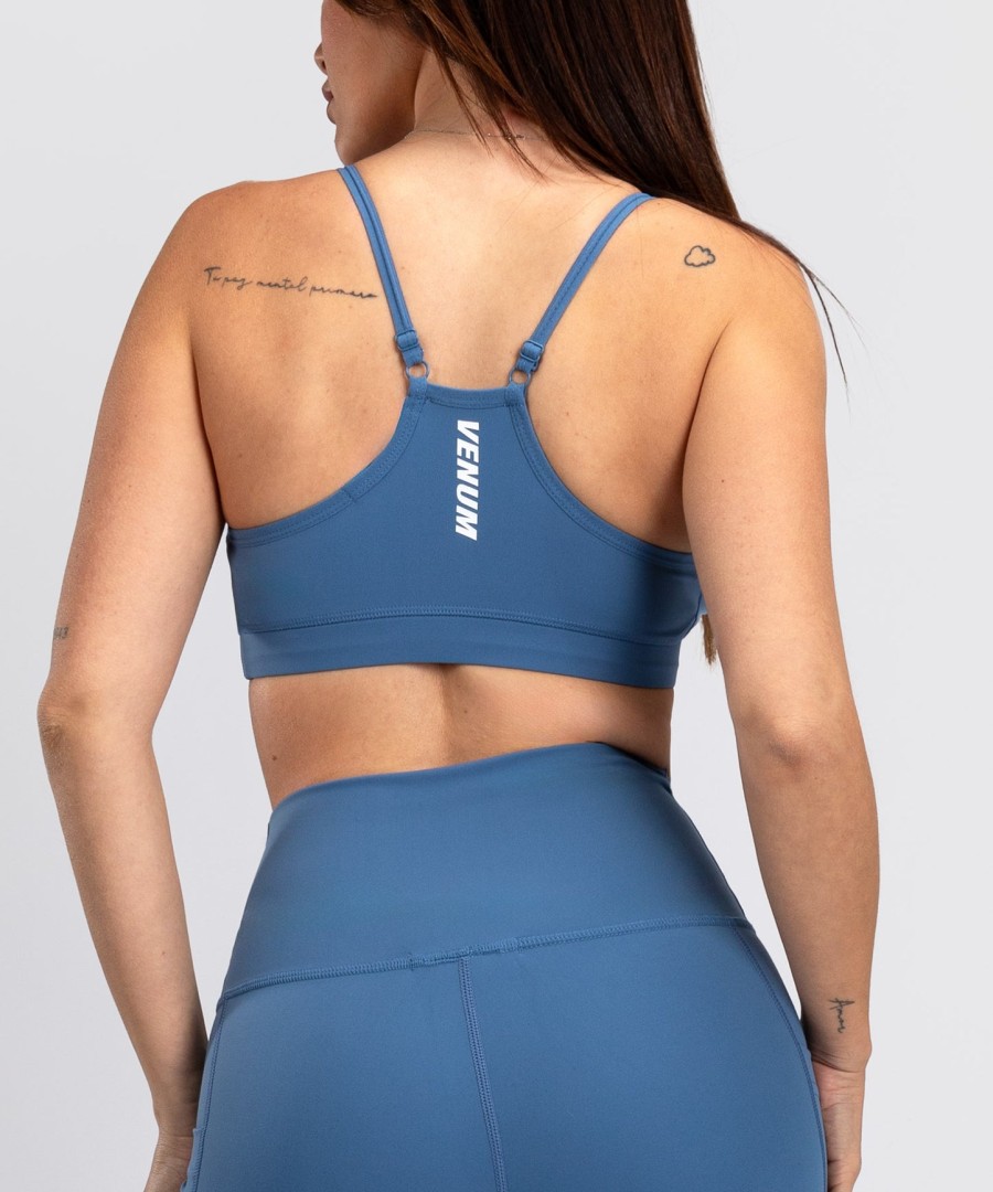venum essential women low impact sports bra - storm blue