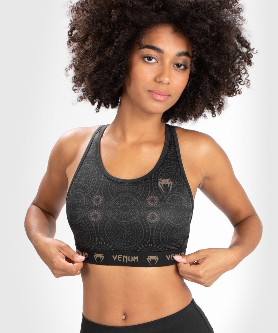 venum women santa muerte dark side - sport bra - blackbrown