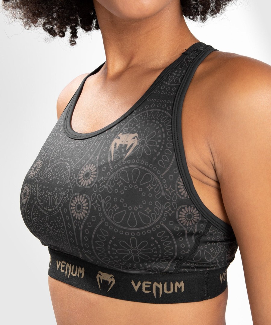 venum women santa muerte dark side - sport bra - blackbrown