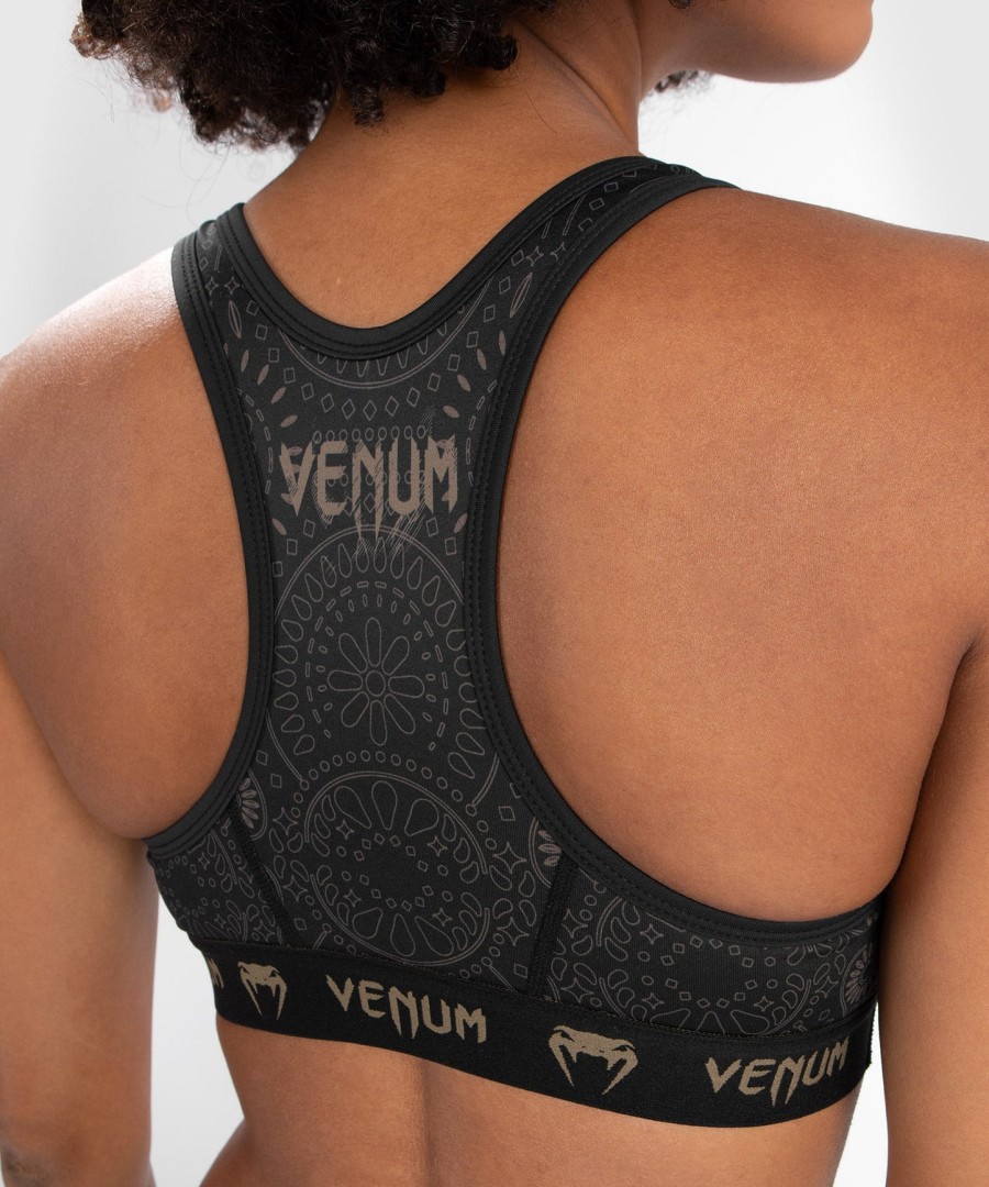 venum women santa muerte dark side - sport bra - blackbrown