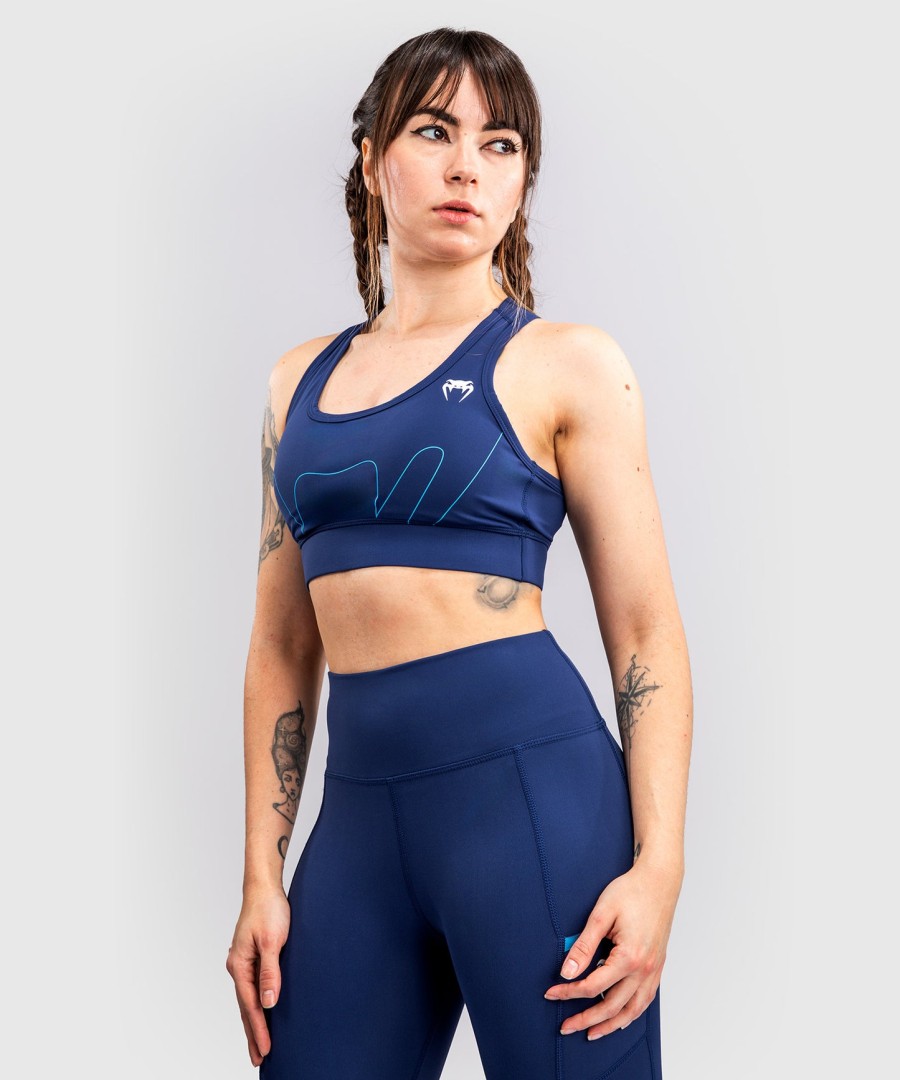 venum x top rank original women sports bra - navy blue