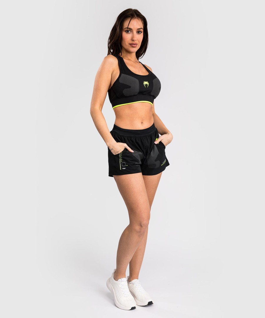 venum training camp 4.0 sport bra - blackneon green