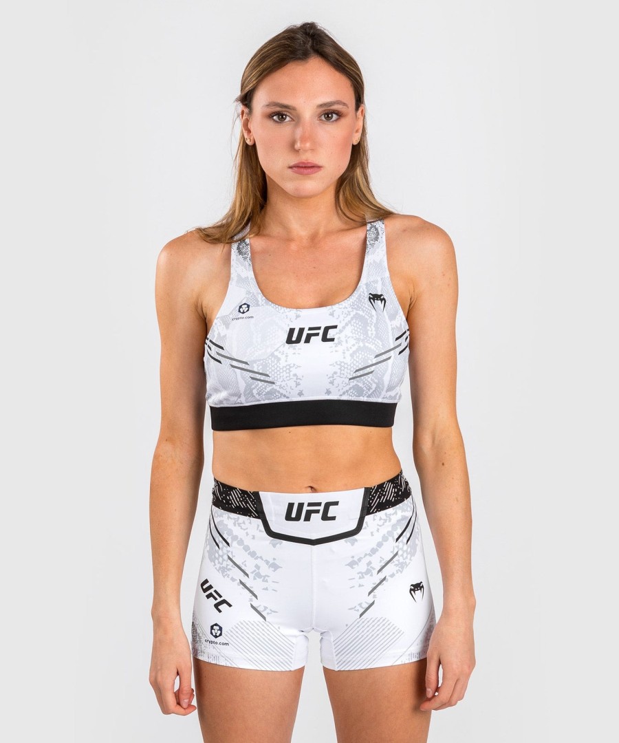 ufc adrenaline by venum authentic fight night women sports bra - white