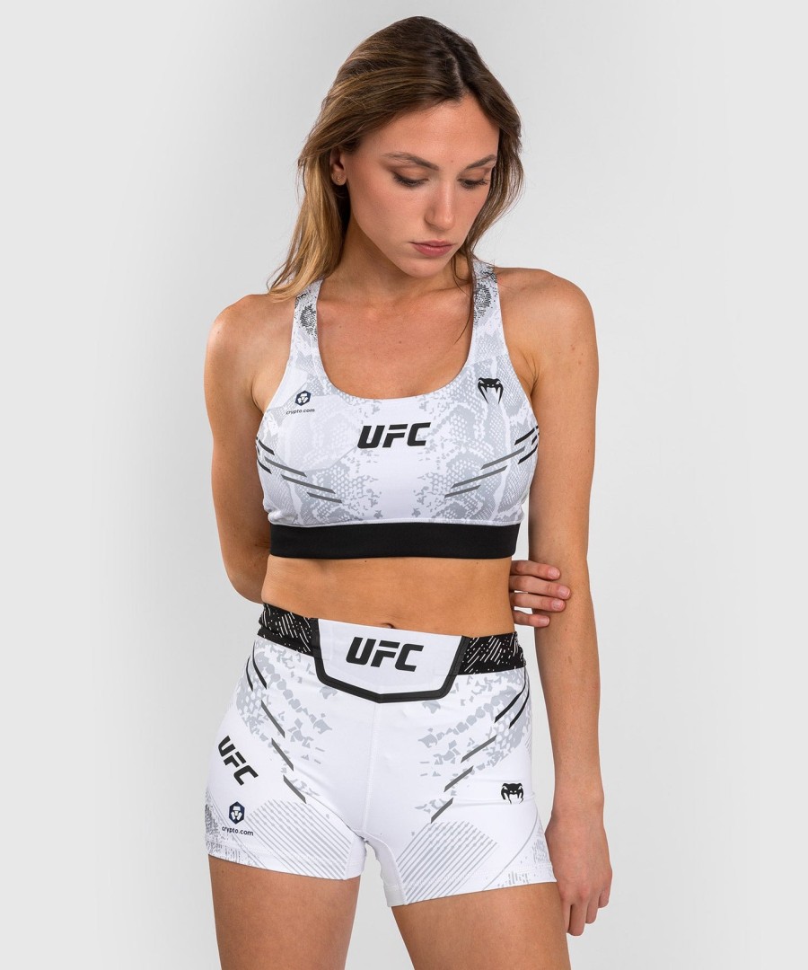 ufc adrenaline by venum authentic fight night women sports bra - white