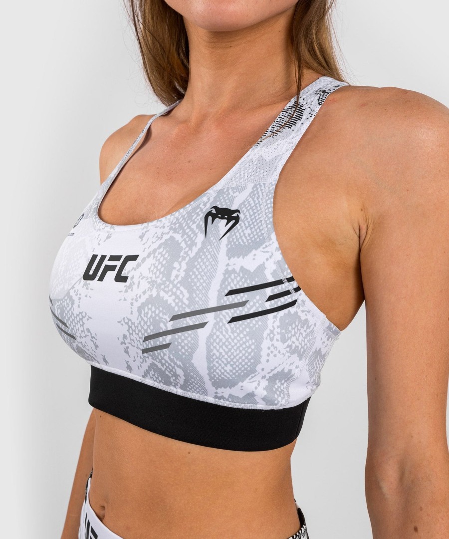 ufc adrenaline by venum authentic fight night women sports bra - white
