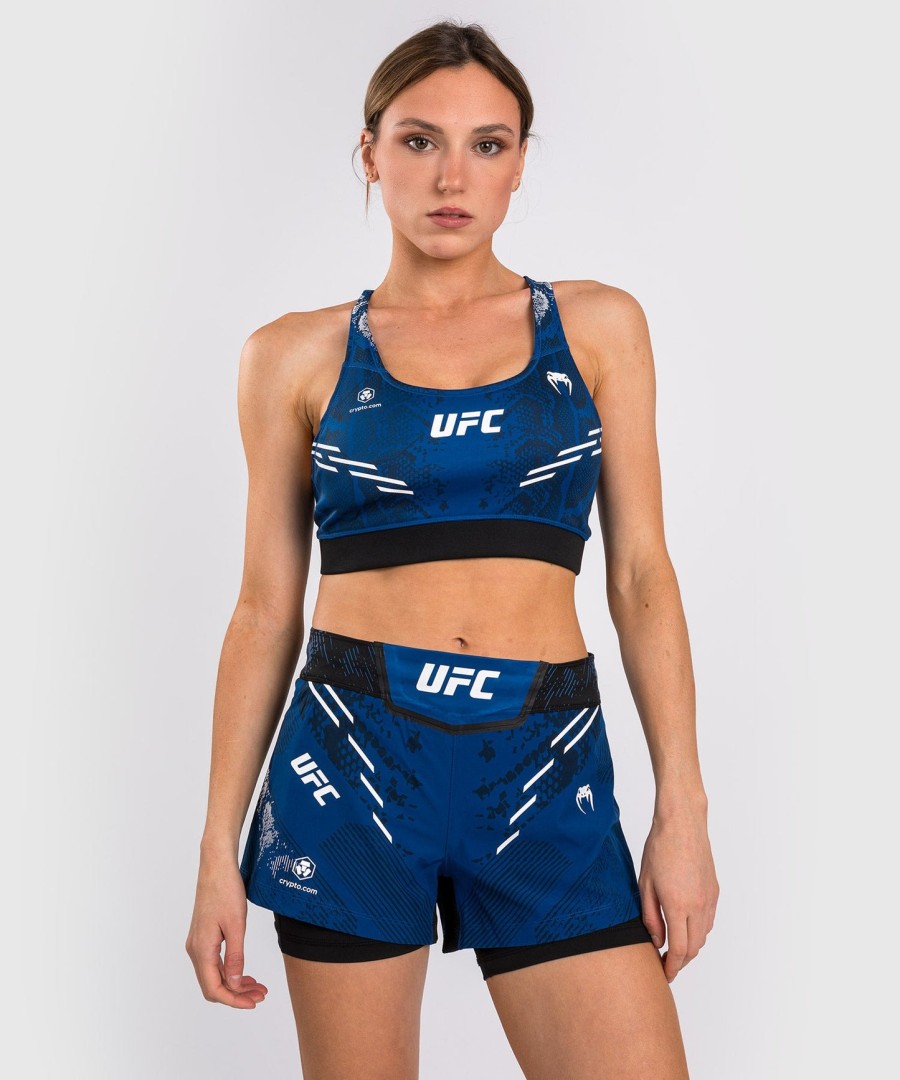 ufc adrenaline by venum authentic fight night women sports bra - blue