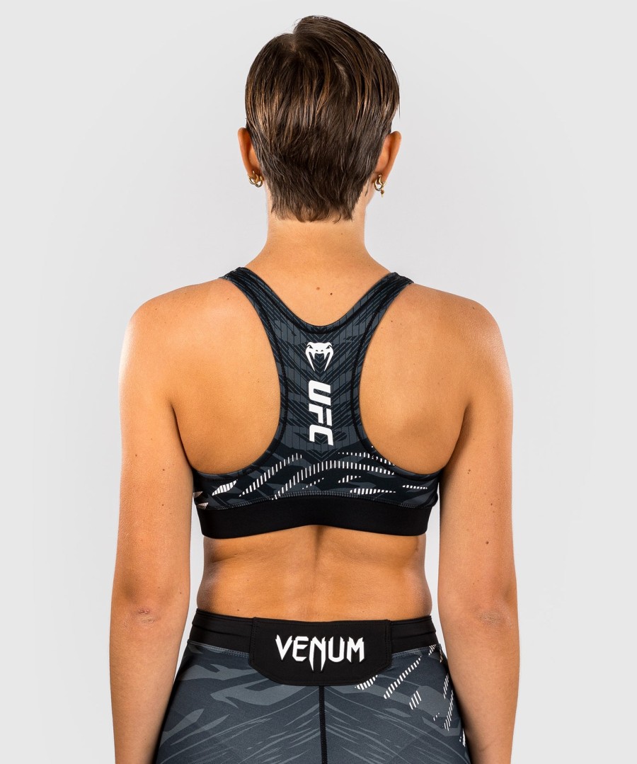 ufc fusion by venum authentic fight night women sports bra - black